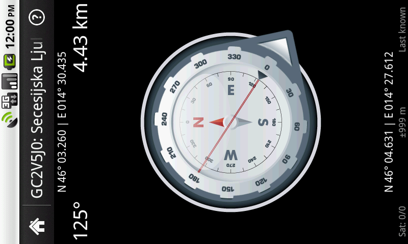 Aplikace c:geo pro Android