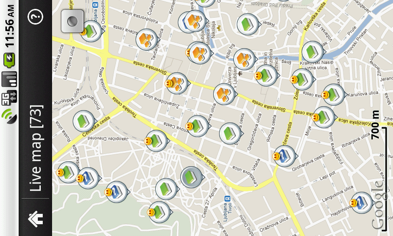 Aplikace c:geo pro Android